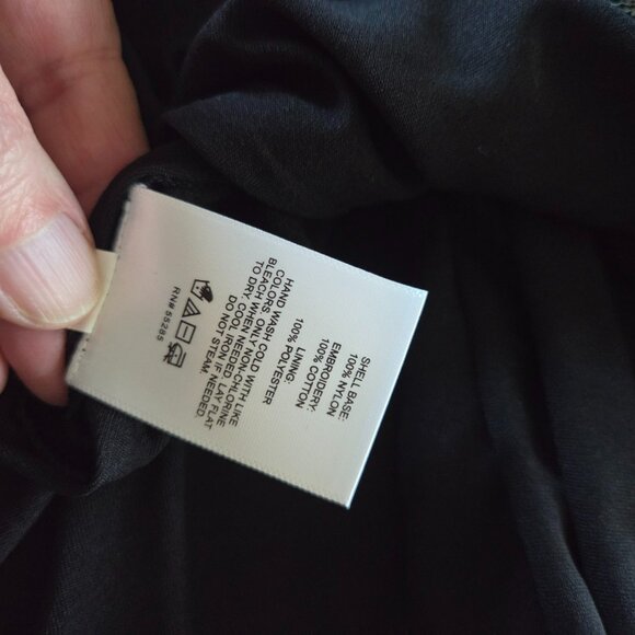 Express Dress Black cream lace floral embroidery XS NWT's - Picture 8 of 9